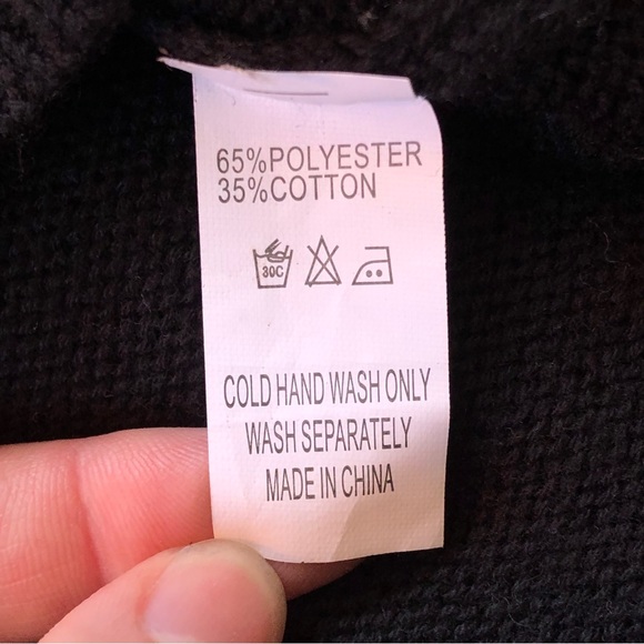 Showpo Black Frostbite Crop Top Sweater with Cowl Neck, Size S - Picture 5 of 5